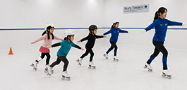 Children learning roller skating in Toronto